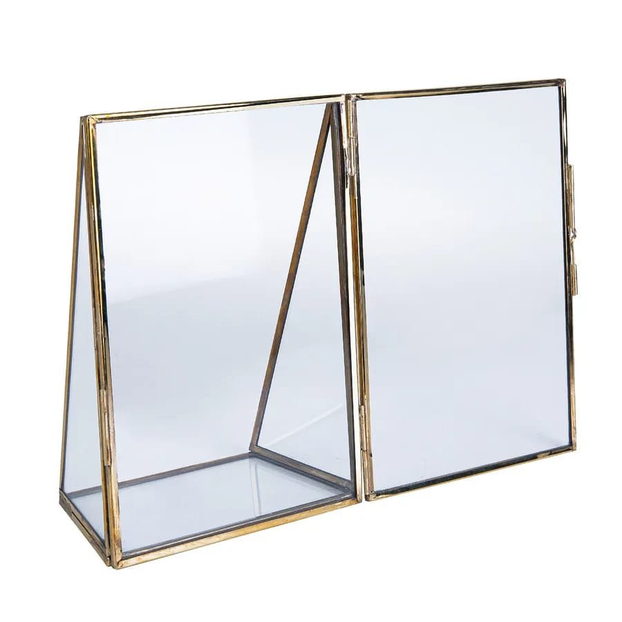 Vintage Glass Tabletop Photo Frame - 1pcs