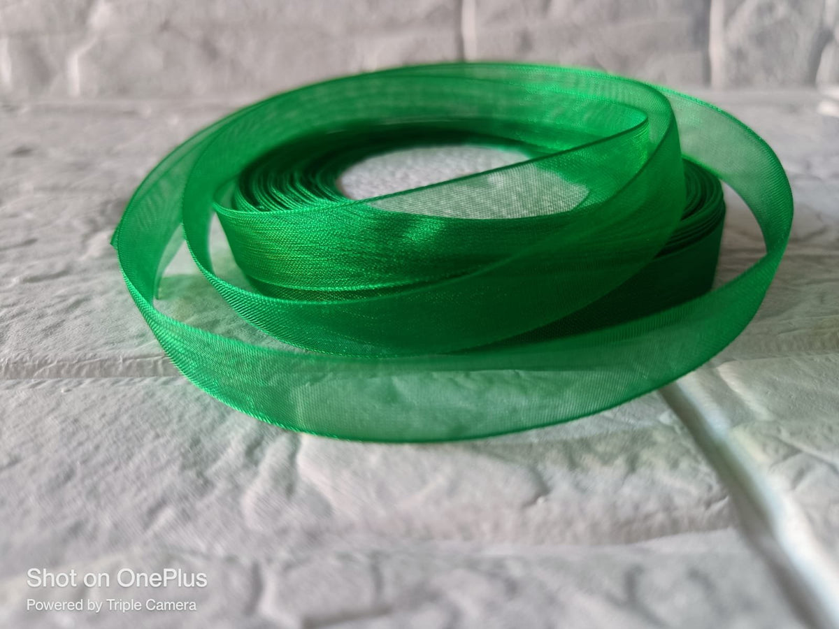 Dark Green Organza Ribbon – 1/2 inch