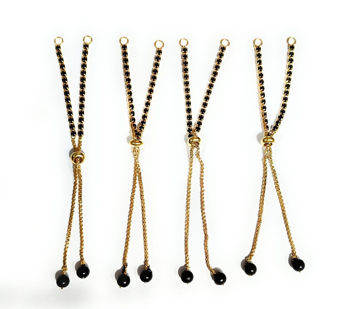 Black Zircon Bracelet Chain - 1pc