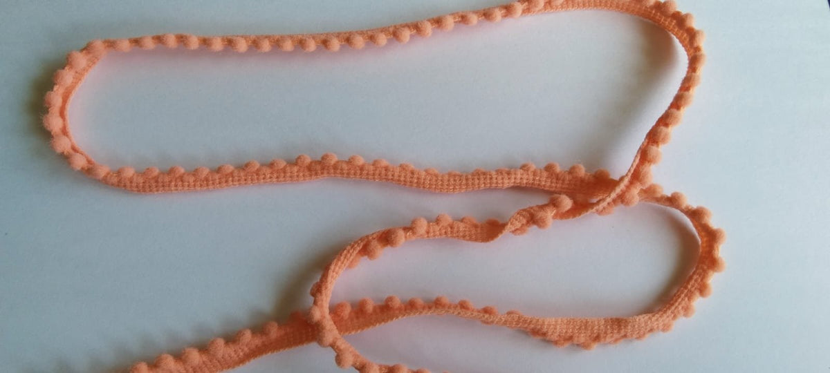 PomPom Lace - 1 mtr - Peach