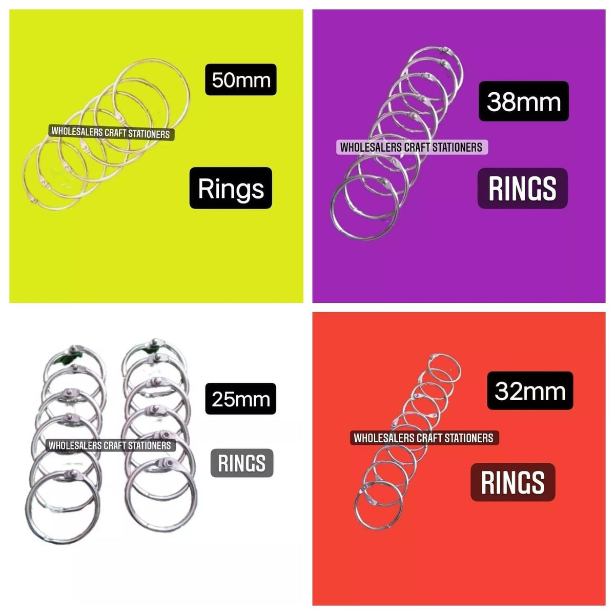 Scrapbook Rings - Combo - Free Shipping