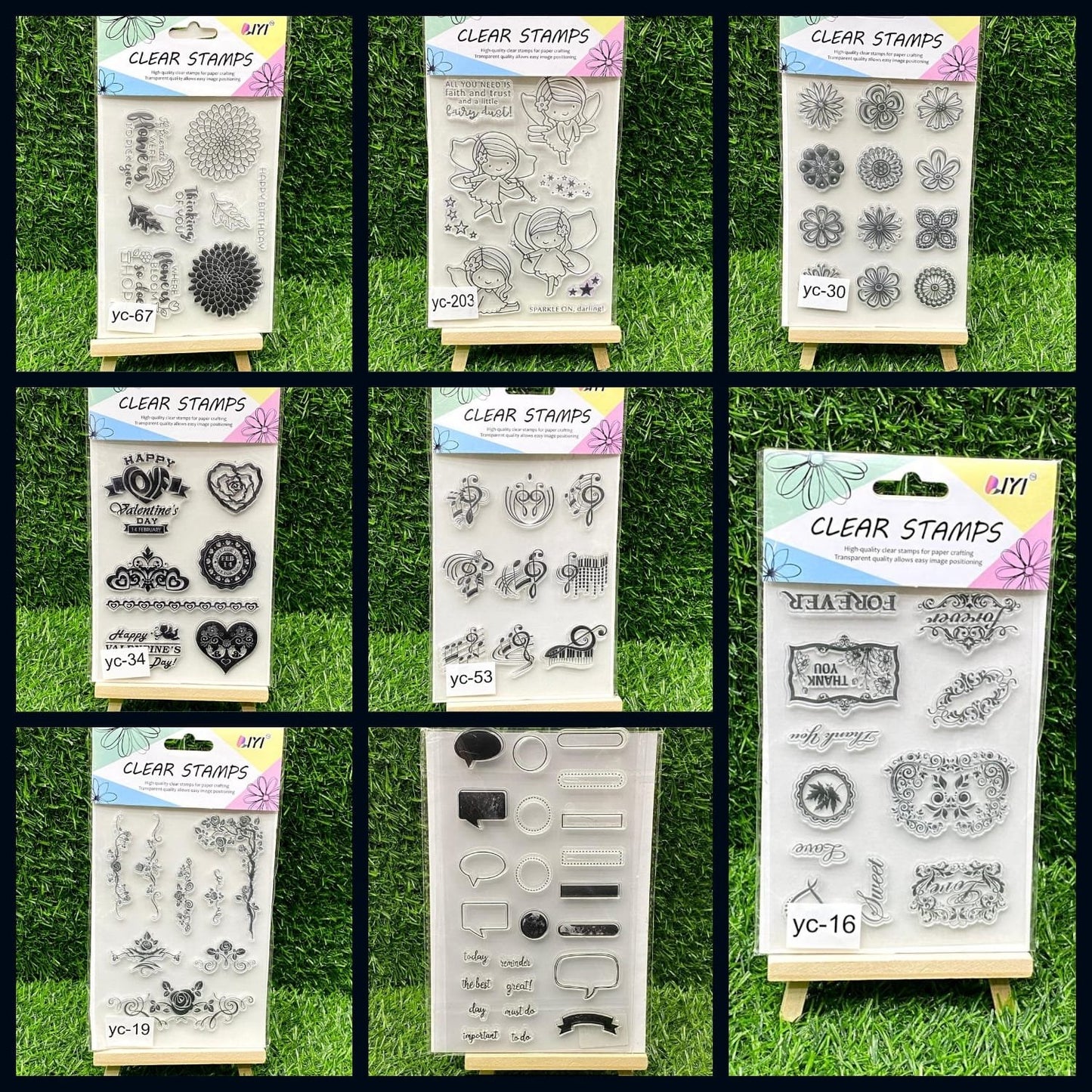 Clear Stamps Combo 8pcs - (Free Shipping)