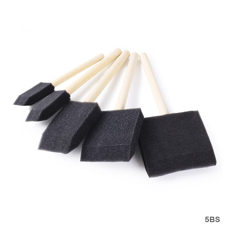 Brush Set Sponge Paint Brushes - 5pc