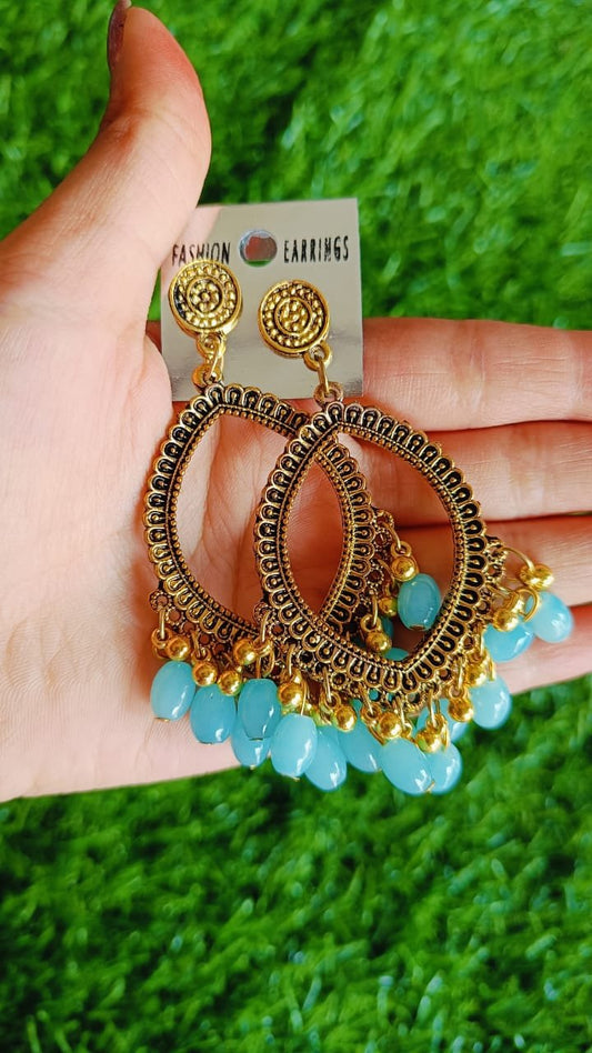 Colorful Drop Resin Jhumka - 2pc