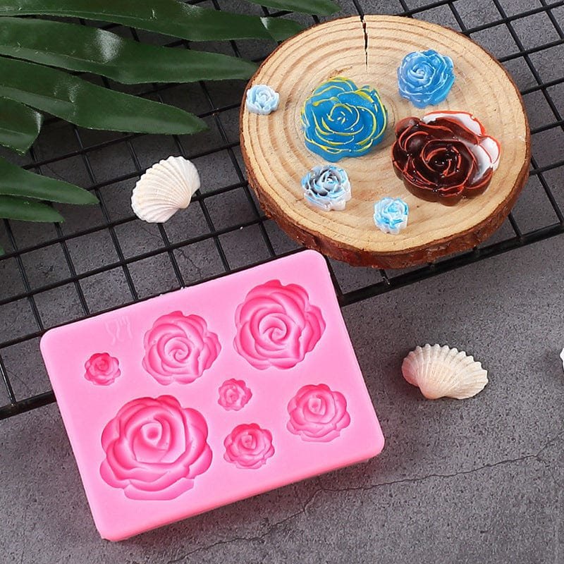 3D 7 Cavity Flower Handmade Mould (HM0094)