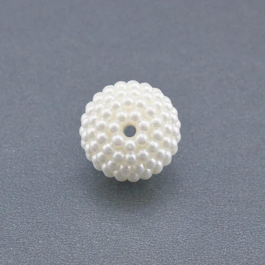 Moti /Pearls /Beads White (100gm) - 20mm