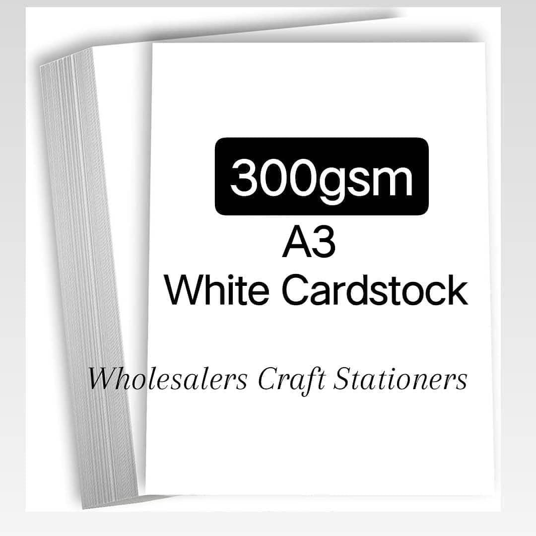 A3 White Cardstock 300gsm – 25 Sheets