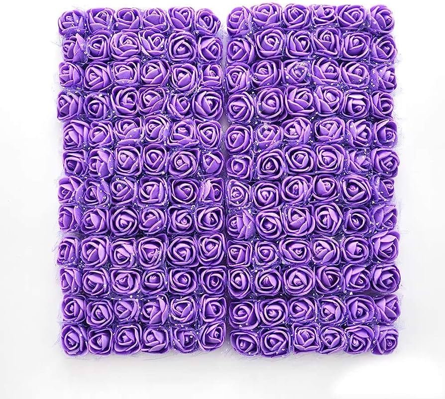 Purple Foam Flower - 144pcs