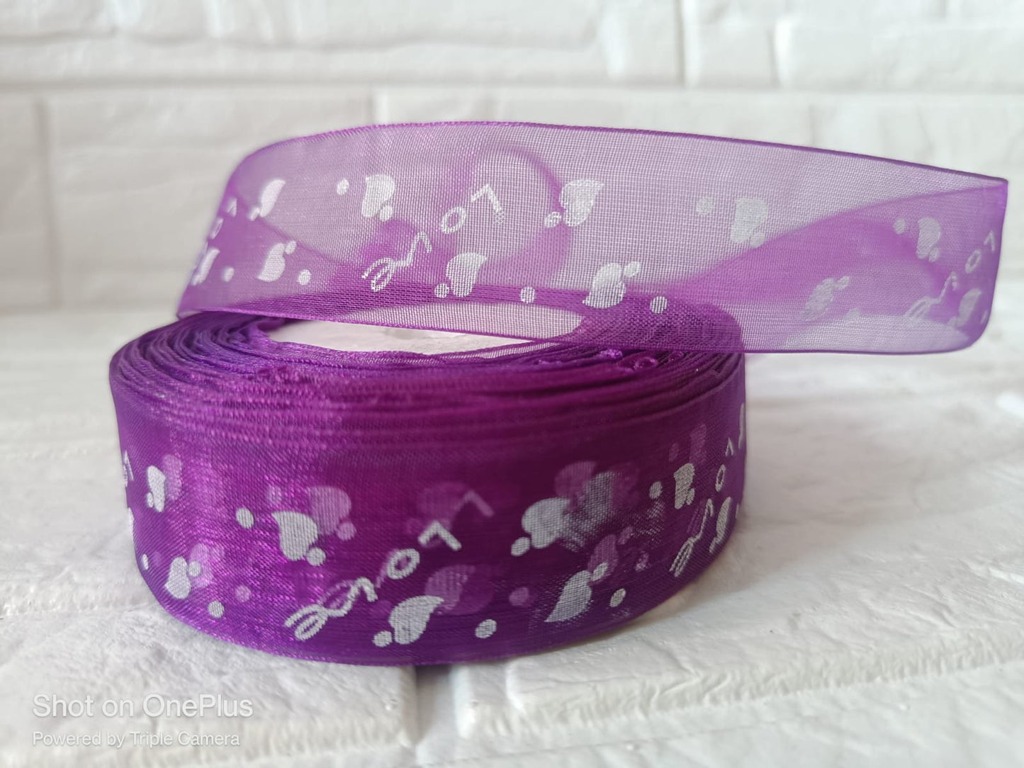 Love Organza Ribbon 1 inch – Dark Purple