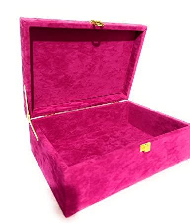 Suede Trunk Box (Dark Pink) - 10*7inch