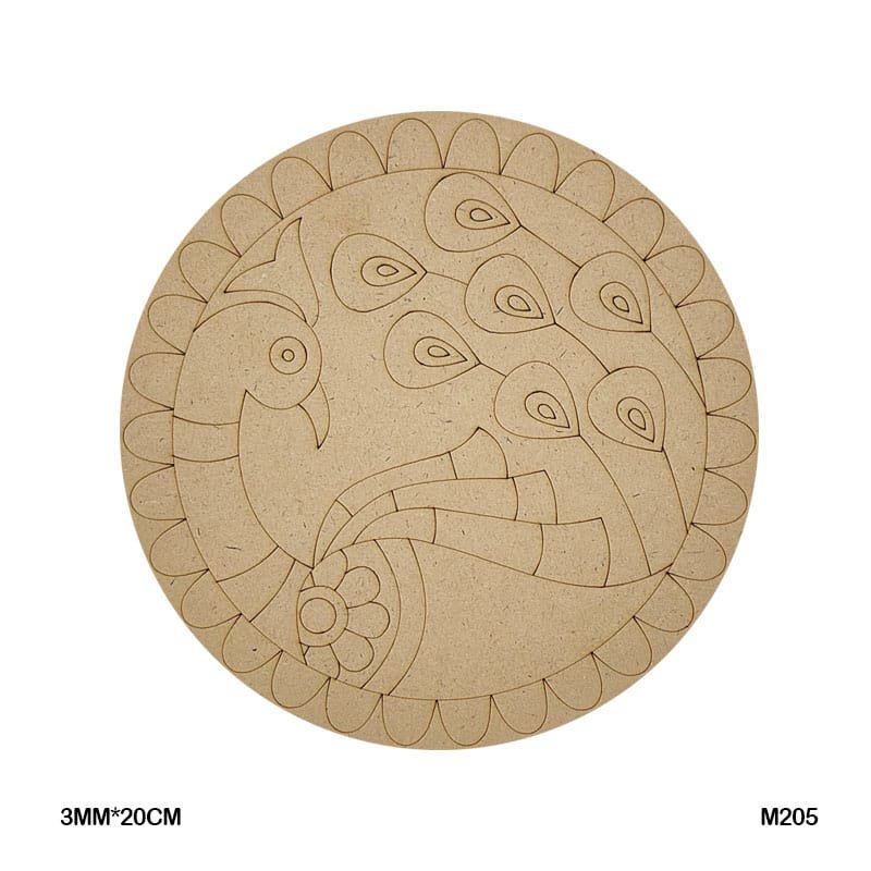 MDF Cutout Mandala Engrave (M205) – 20CM