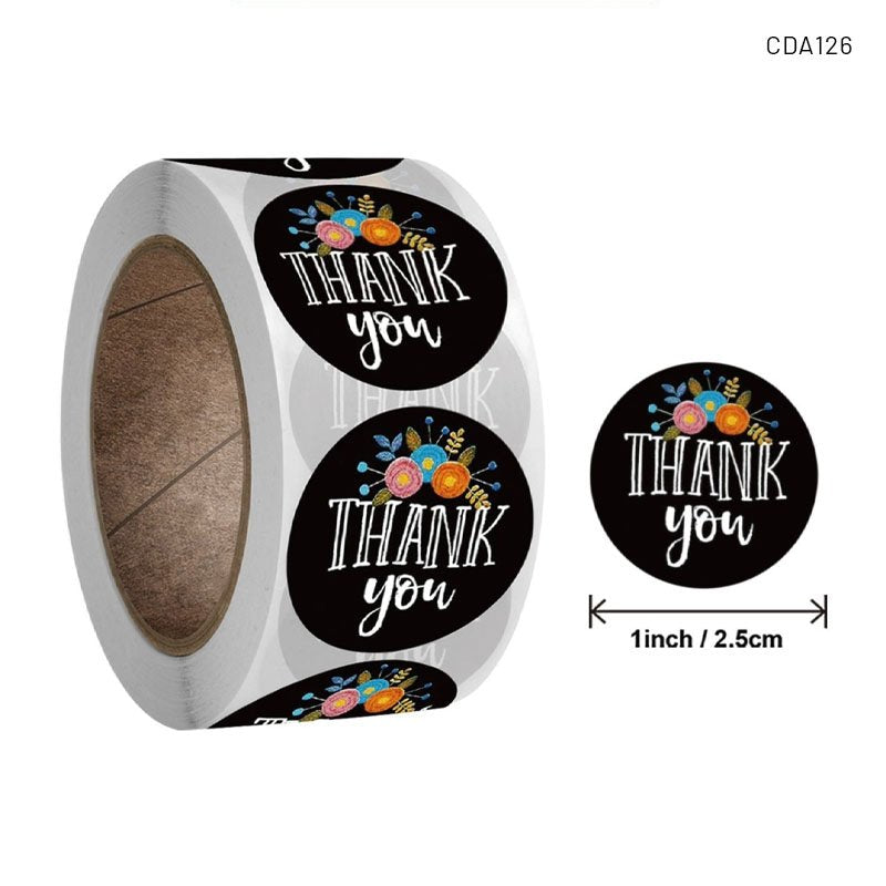 Thank You Sticker - 500 Pieces each roll - CDA126