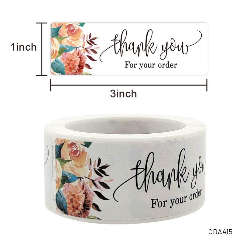 Thank You Sticker - 500 Pieces each roll - CDA415
