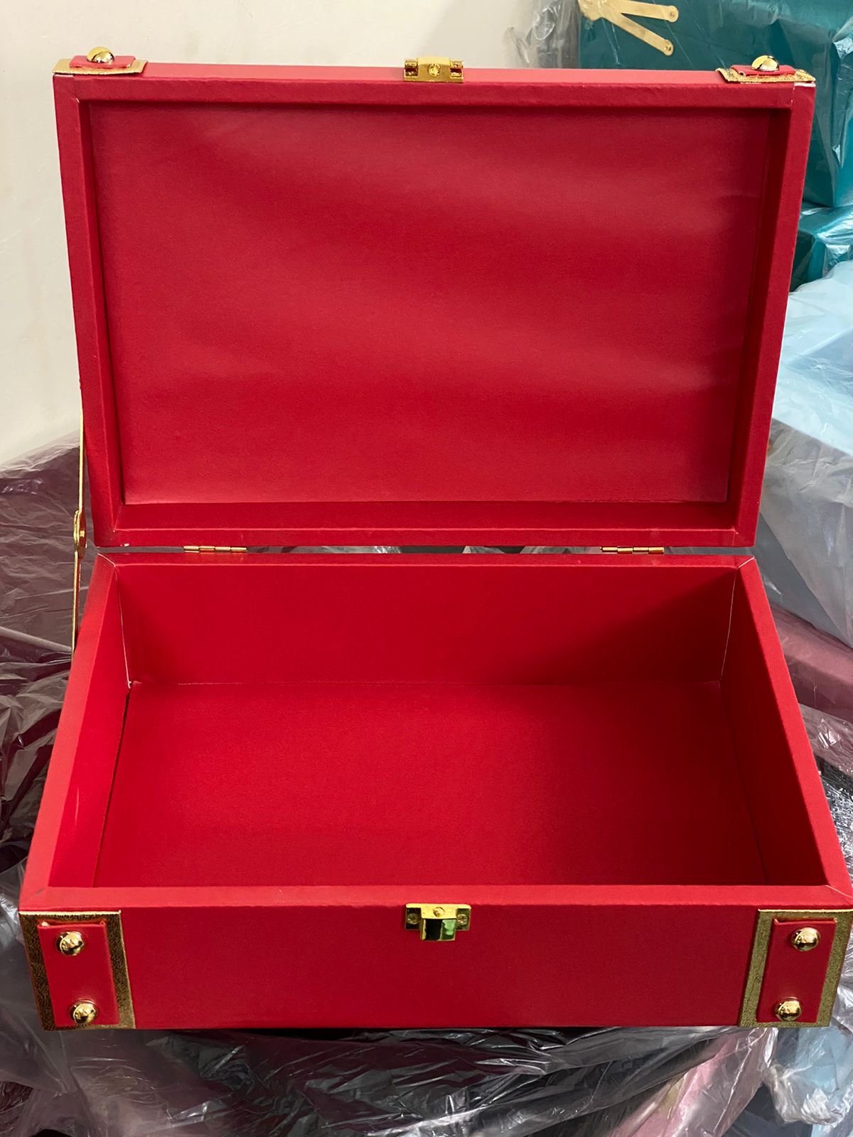 Leather Trunk Box (Red) - 10*7inch
