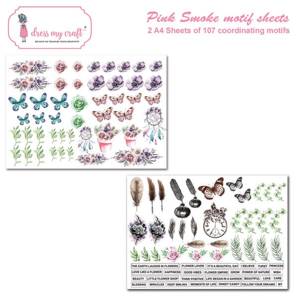 Pink Smoke Motif Sheets