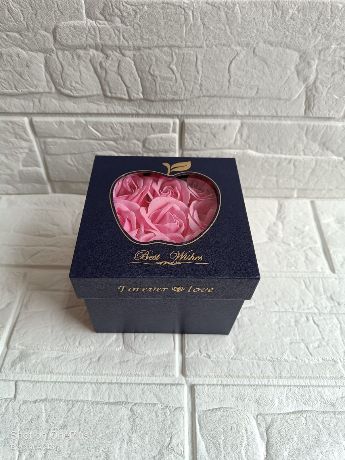 Scented Rose with Necklace Gift Box - 1pc
