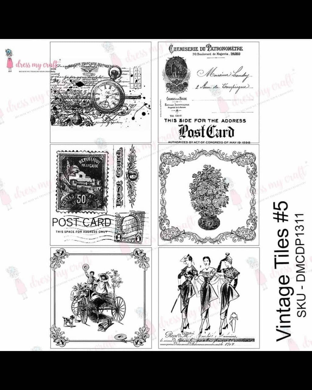 Vintage Tiles #5- Transfer Me (DMCDP1311)