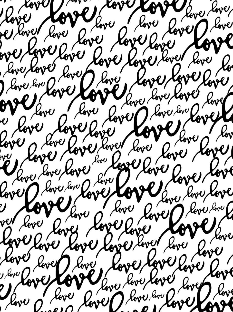 White Love-A4 Designer Sheet