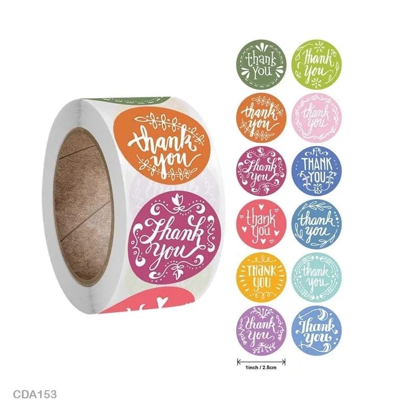 Thank You Sticker - 500 Pieces each roll - CDA153