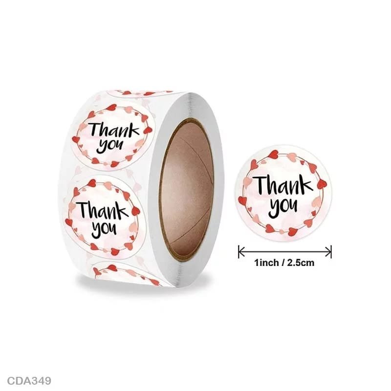 Thank You Sticker - 500 Pieces each roll - CDA349