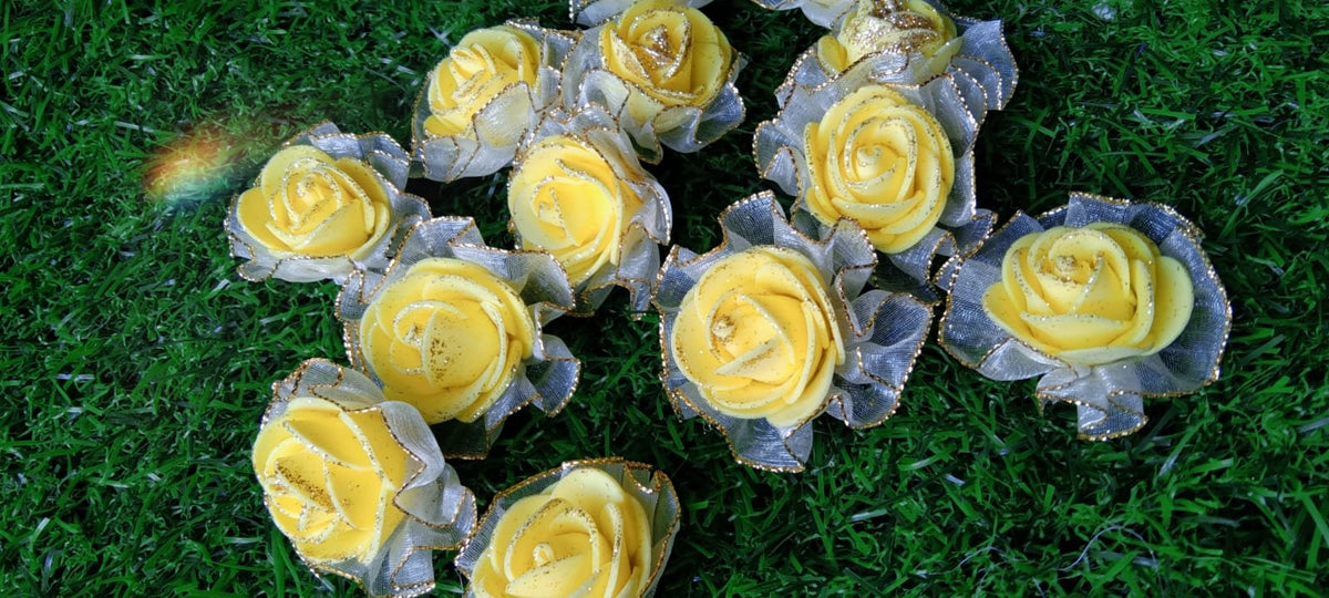Yellow Net Foam Flower