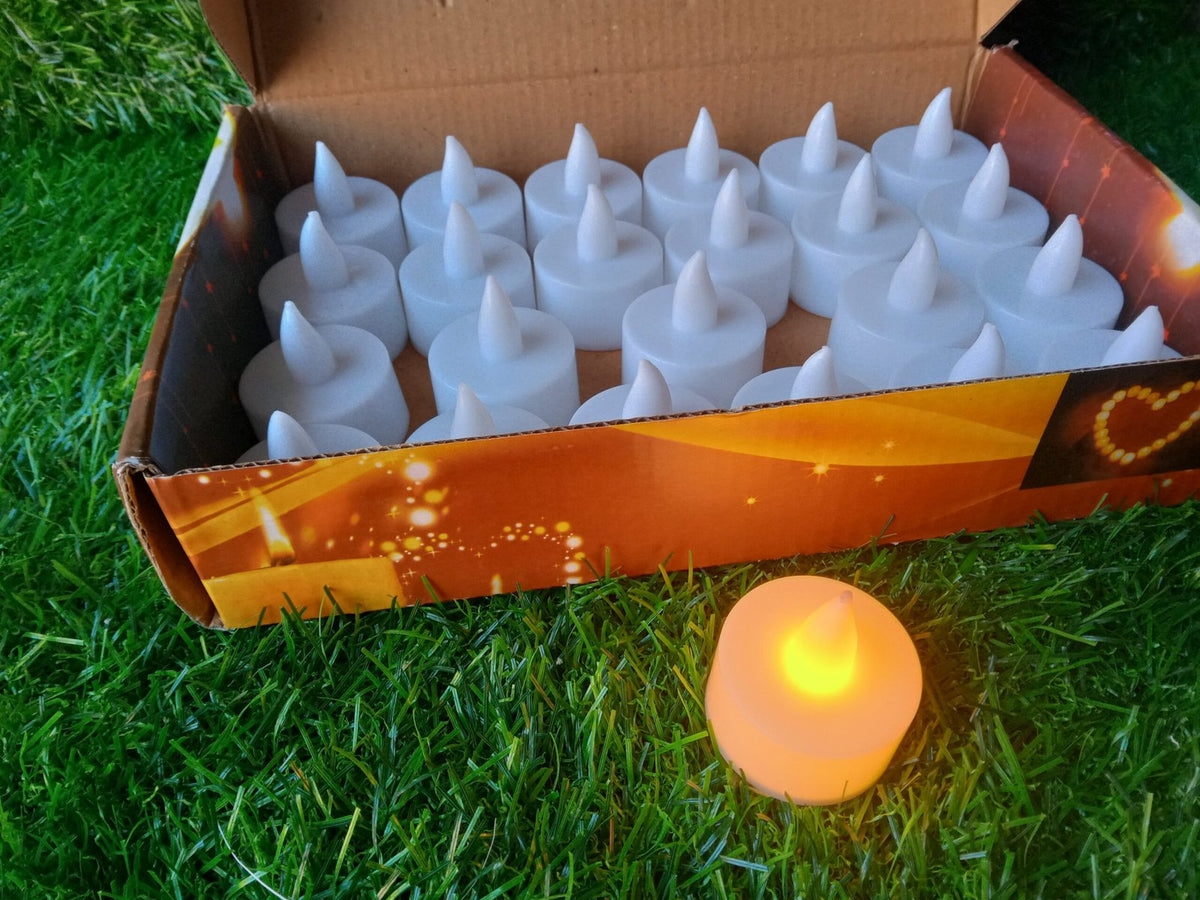 White Led Candle Light - 24Pcs