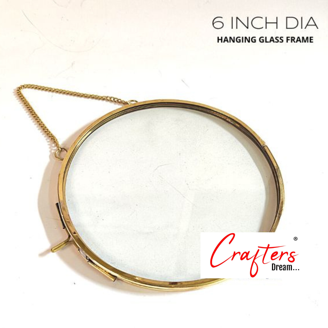 Vintage Glass Frame – 6 inch -Circle