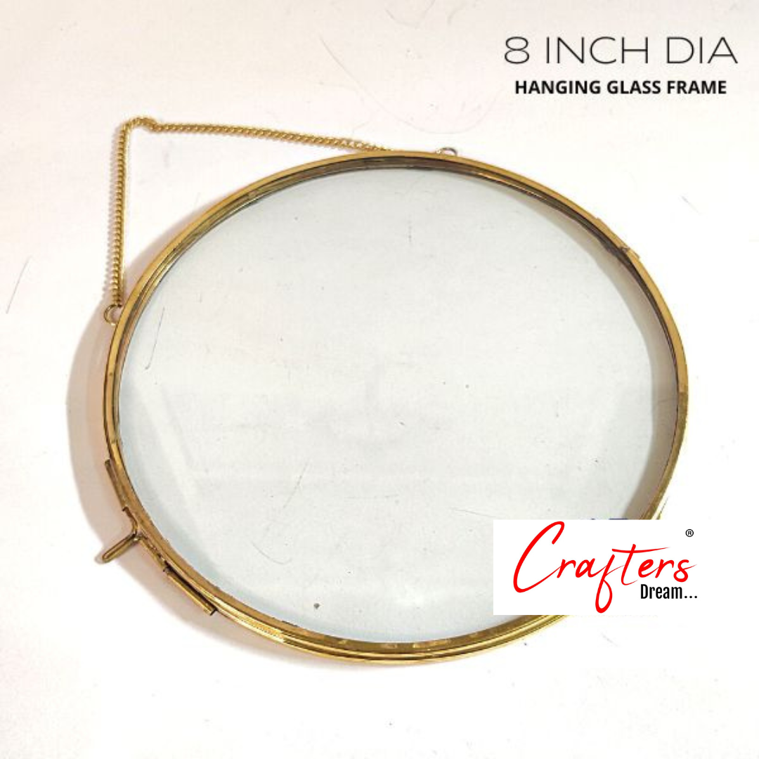 Vintage Glass Frame – 8 inch Circle