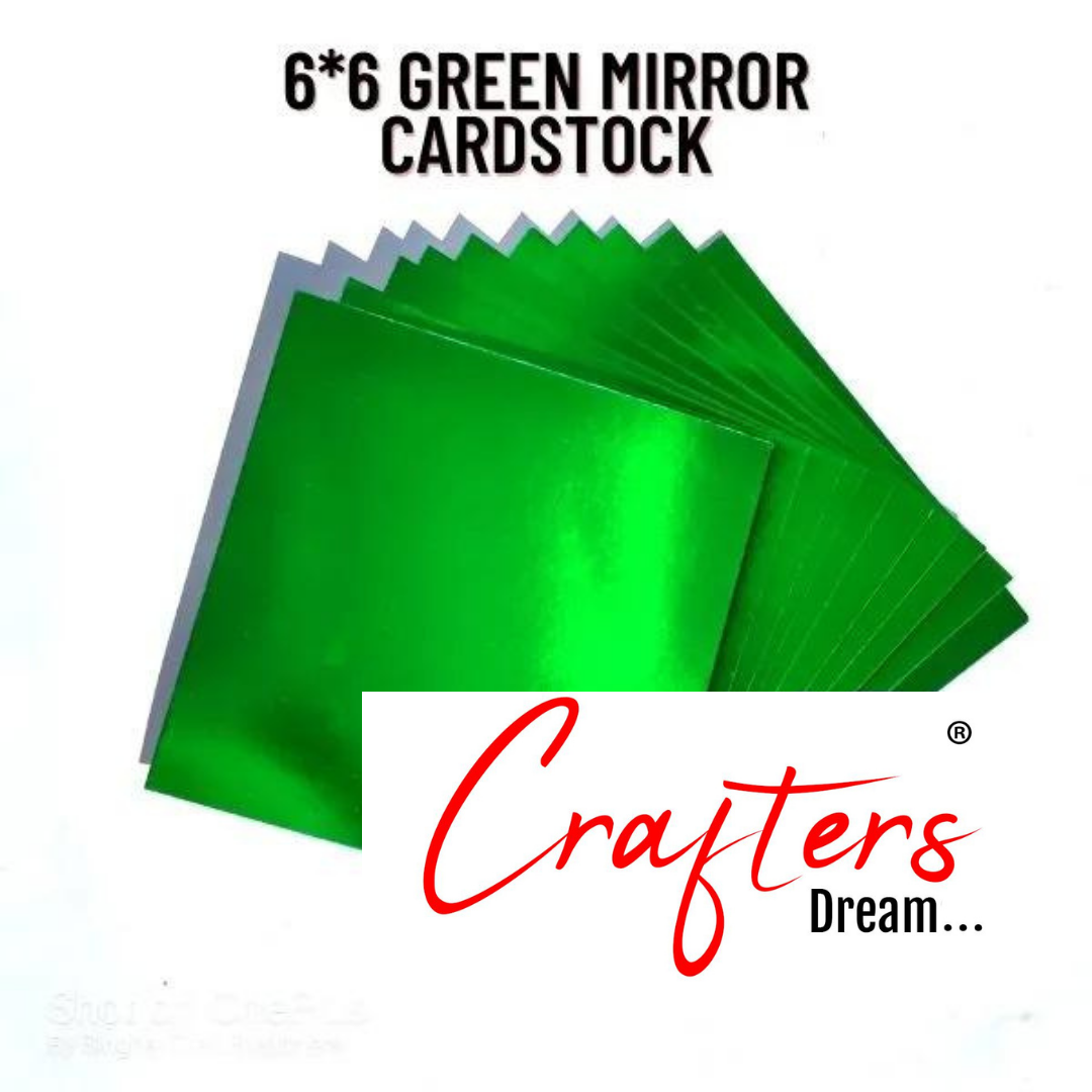 Green Mirror Cardstock 6*6 inch