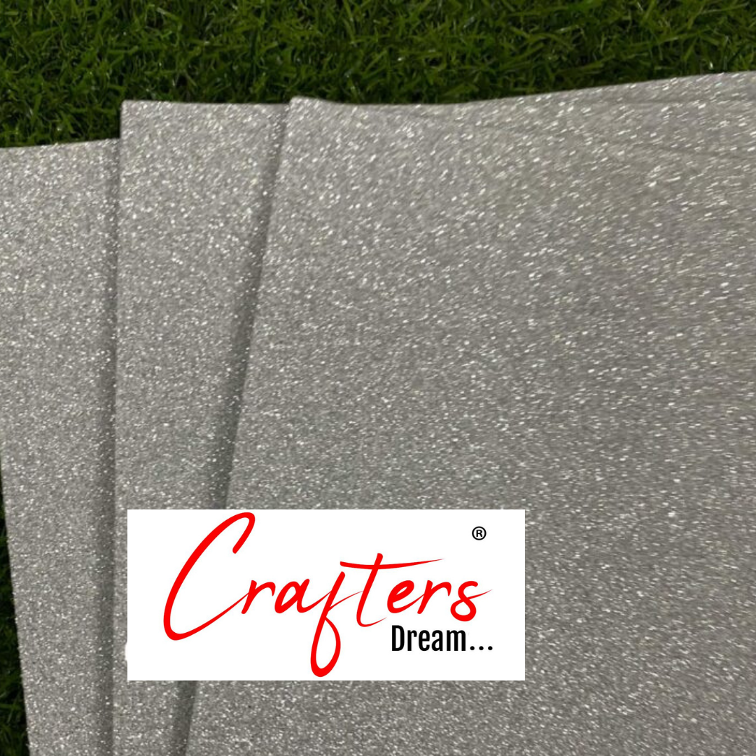 Glitter Foam Sheet - Silver