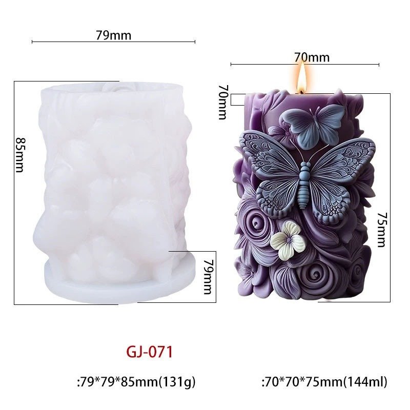 Silicon Candle Mould (GJ071) - 1pc
