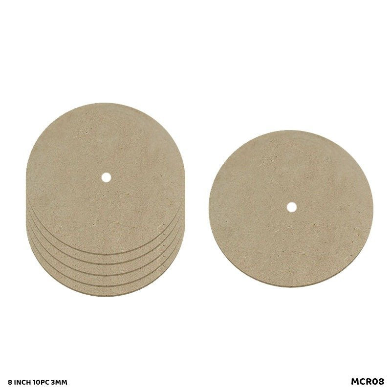 MDF Round Clock Base 8inch (MCR08) - 1pc