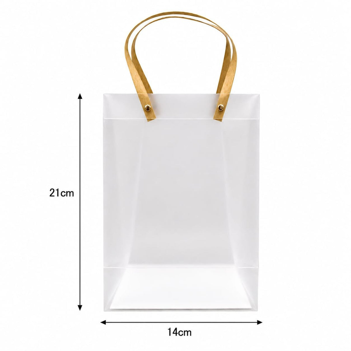 TRANSPARENT PVC GIFT BAG 14X21X7CM (MAKPLBG01) - 1pc