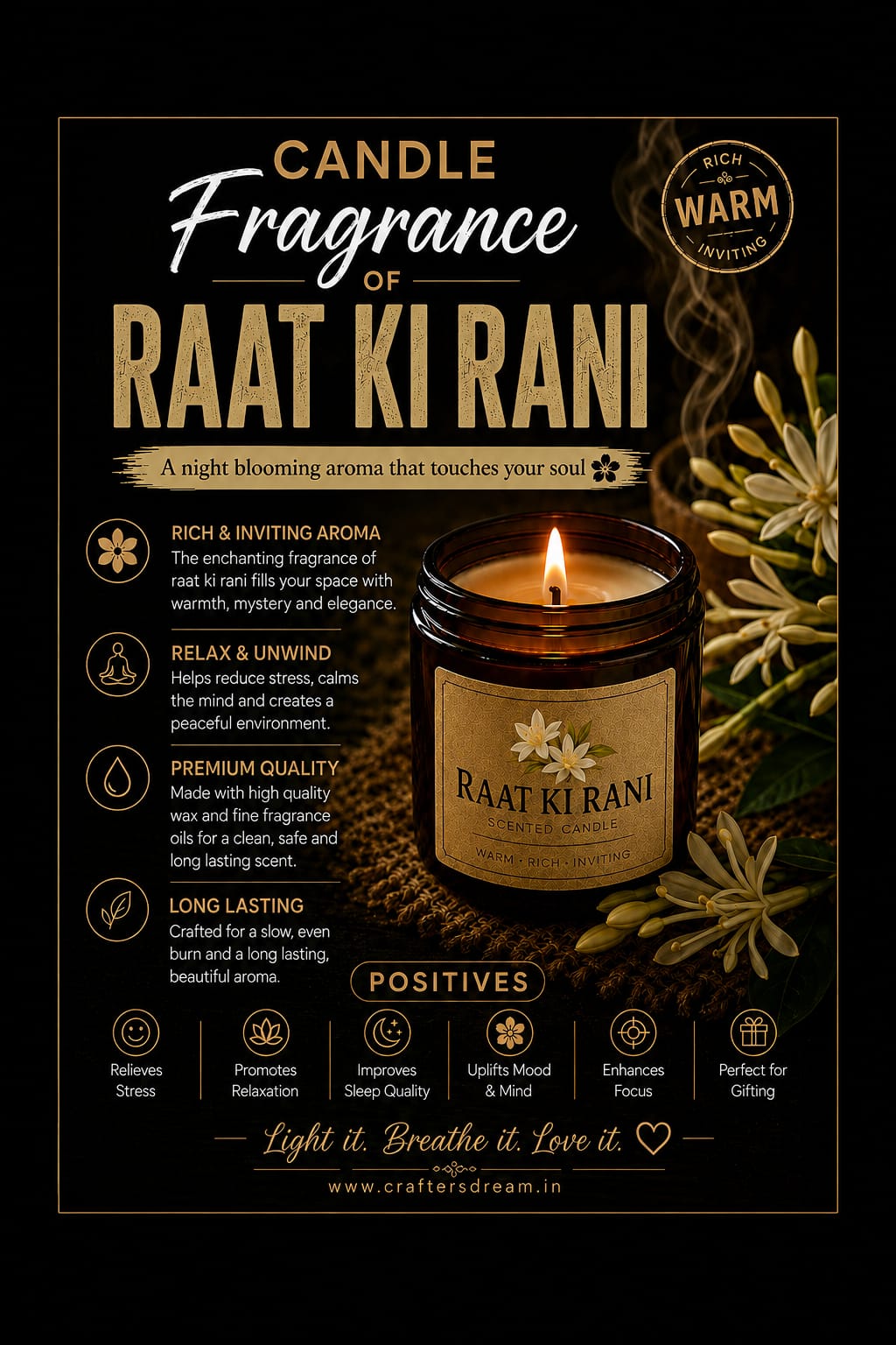 Raat Ki Rani Candle Fragrance - 100ml