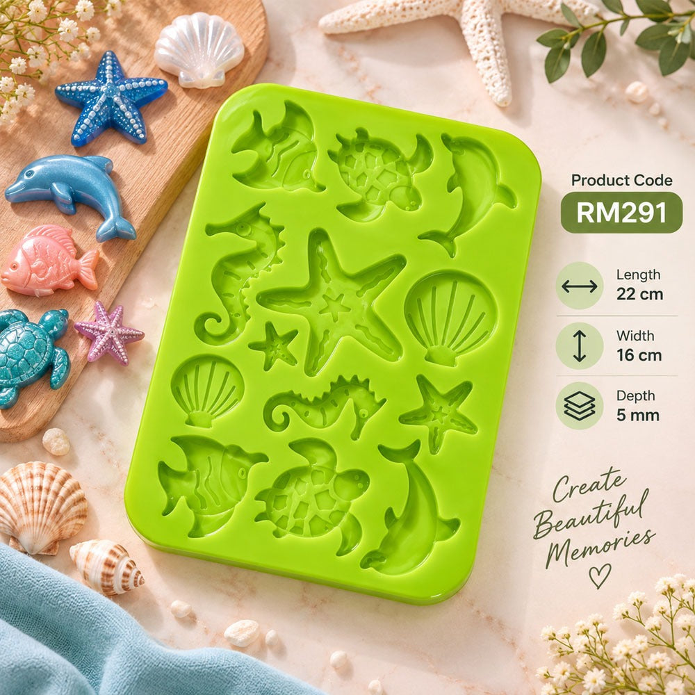 Sea Animal Silicon Mould (RM291) - 1pc