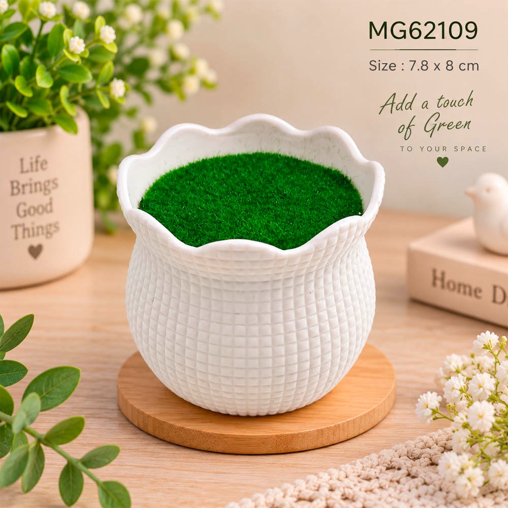 Decoration Flower Pot with Filler (MG62109) - 1pc