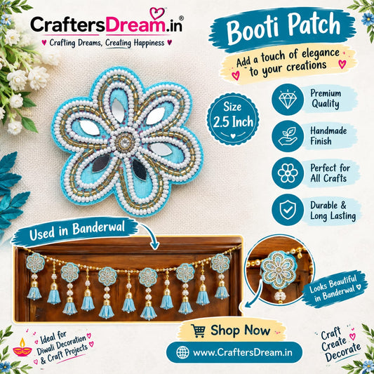 Flower Buti Patches - 10pc