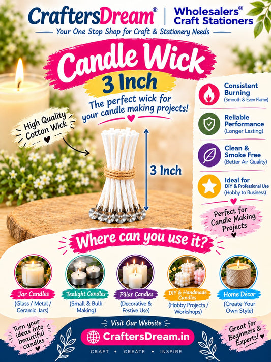 Premium Paraffin-Coated Candle Wick