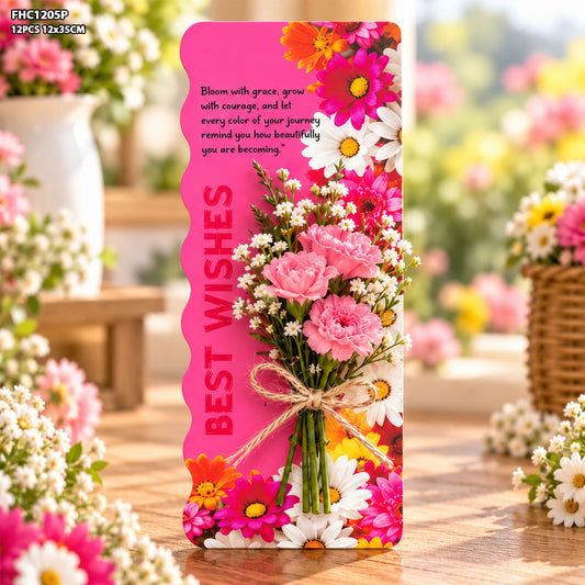 Flower Holder Card Pink (FHC1205P) - 12pc