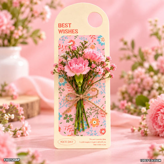 Flower Holder Card Pink (FHC1204P) - 12pc