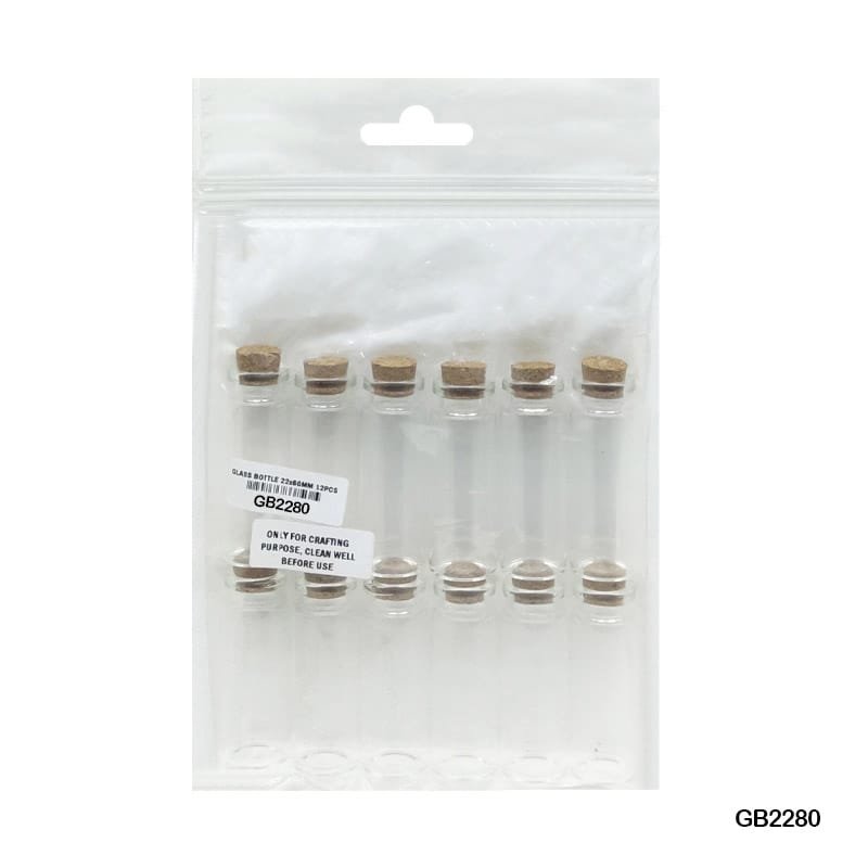 Message Glass Bottle (22*80mm) - 12pcs
