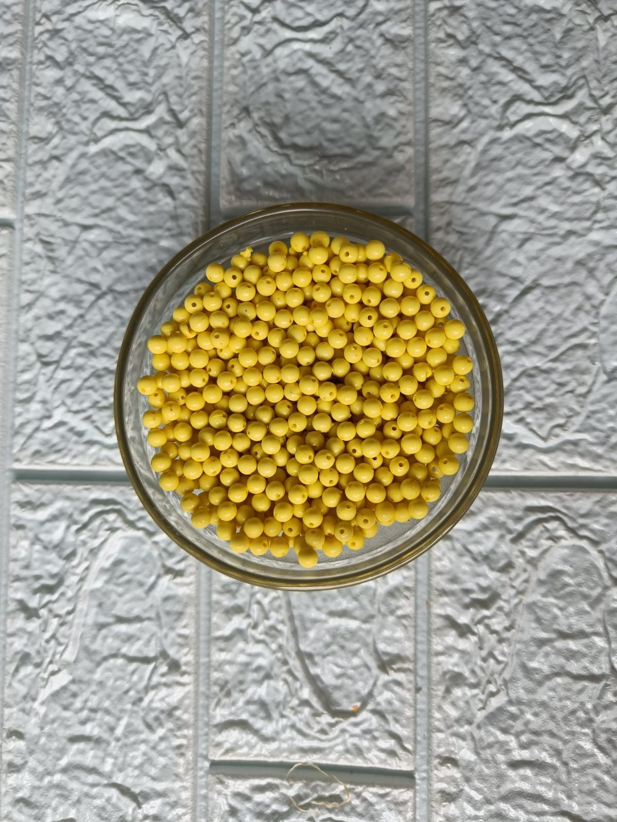 Moti /Pearls /Beads – Yellow (100gm) – 6mm