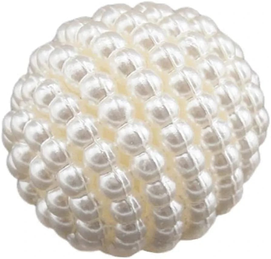 Moti /Pearls /Beads White (100gm) - 25mm