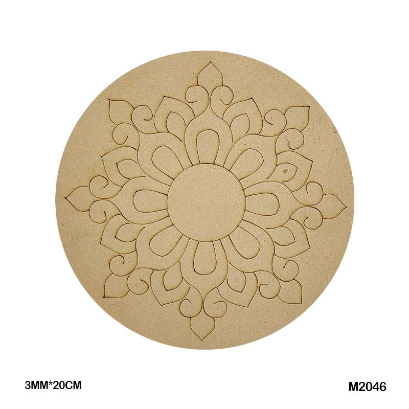 MDF Cutout Mandala Engrave (M2046) – 20CM