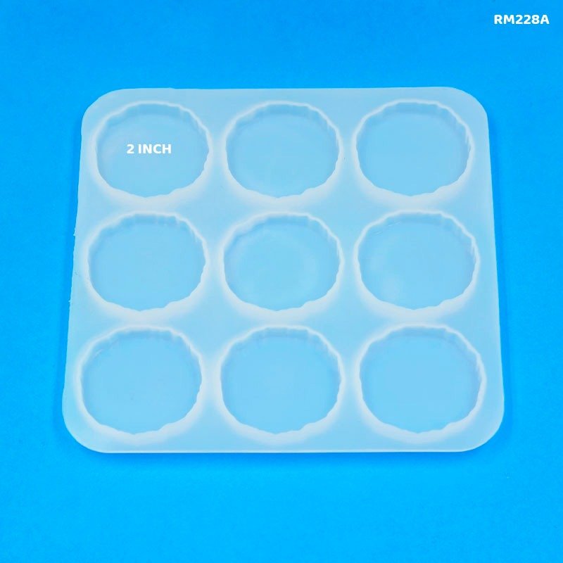 Silicone Mould Agate 2inch 9pc RM228A