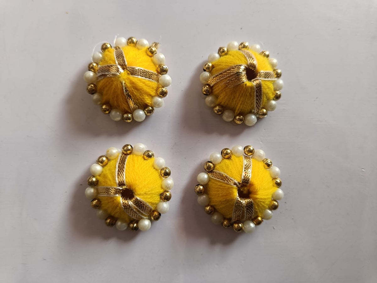 Moti Cap Yellow - 10pcs