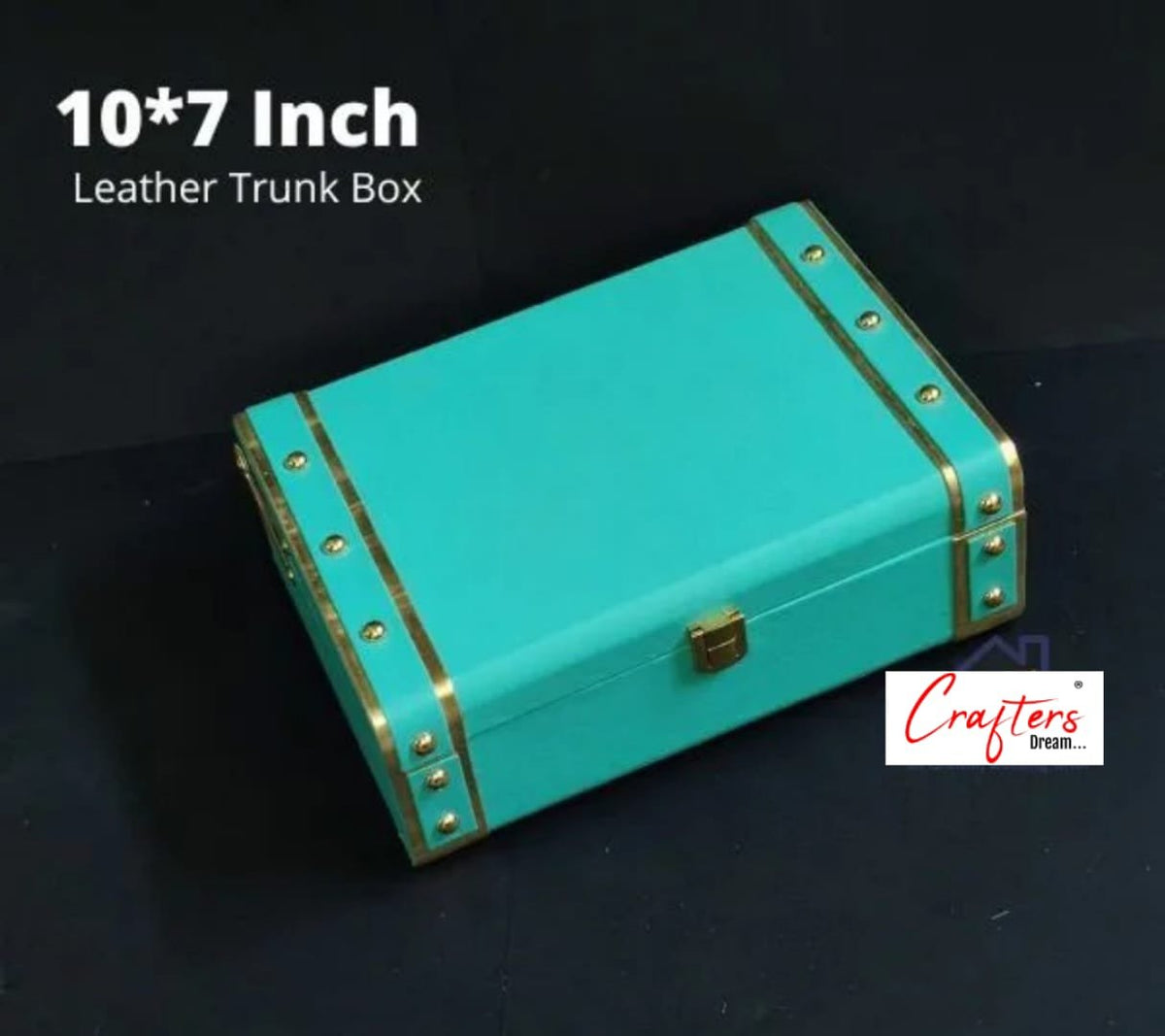 Leather Trunk Box (Sea Green) - 10*7inch
