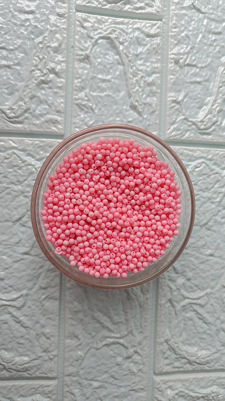 Moti /Pearls /Beads - Baby Pink (100gm) - 4mm
