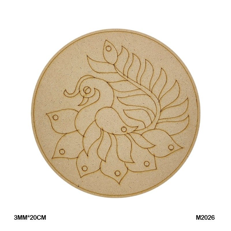 MDF Cutout Mandala Engrave (M2026) – 20CM