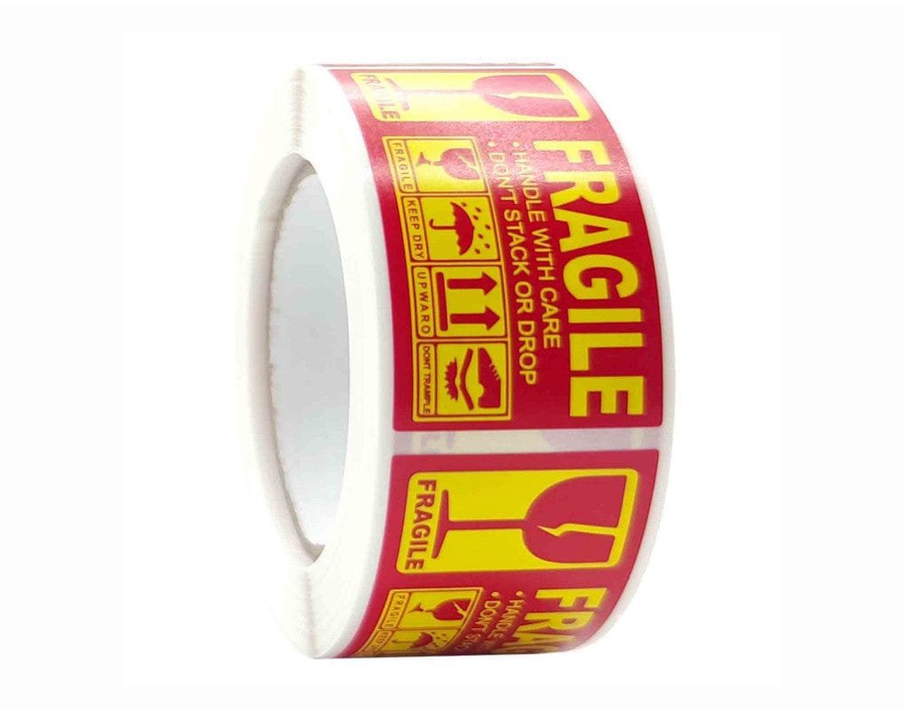 Fragile Handle with Care Sticker (136026) - 500pc each Roll